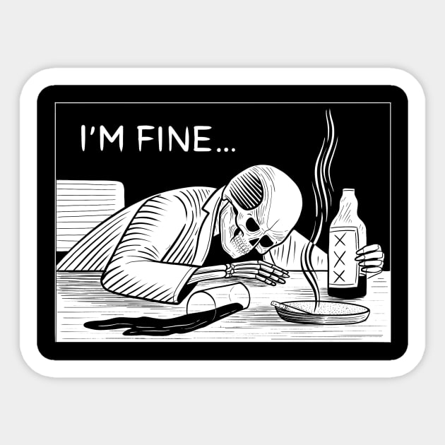 IM FINE Sticker by DANIELE VICENTINI